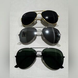 3x vintage RAY-BAN AVIATOR SUNGLASSES *ESTATE SALE FIND! *Unisex Frames*BUY NOW